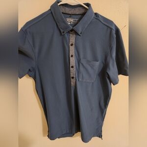 Nike Golf Tour Premium Polo Shirt Men's L Blue Dri-Fit Short Sleeve